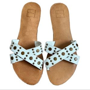 Italian Studded Leather Slide Sandals by B’Deux